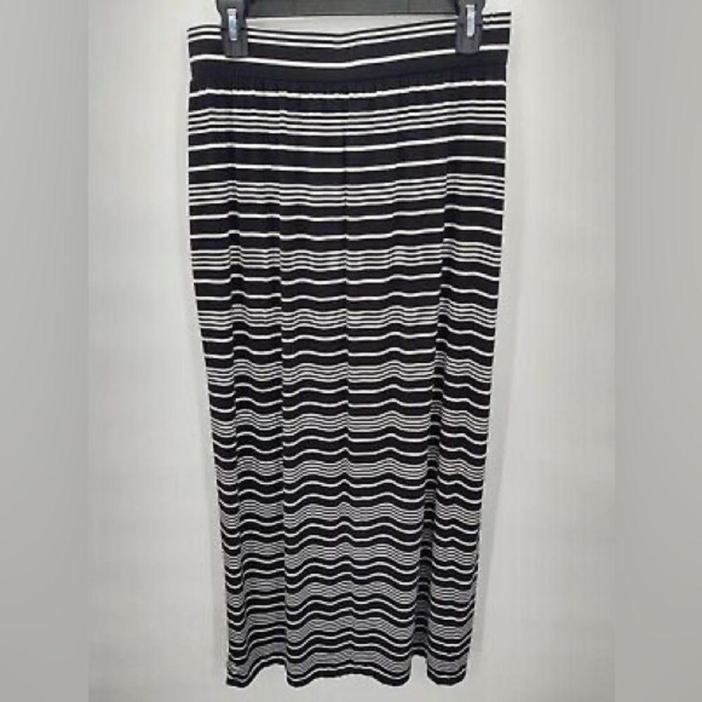 Loft Petites Maxi Skirt Black And White Striped  Size SP - Picture 10 of 15